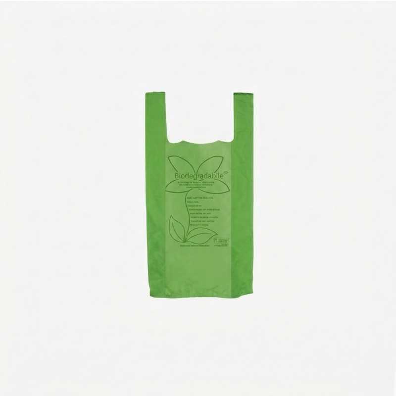 Shopper biodegradabile compostabile verde 30x60 cm 20 g trasporto merce | Crovegli