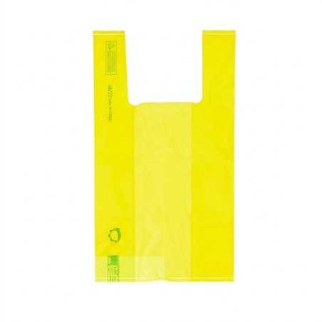 Shopper biodegradabile compostabile gialla 30x60 cm 20 g trasporto merce | Crovegli