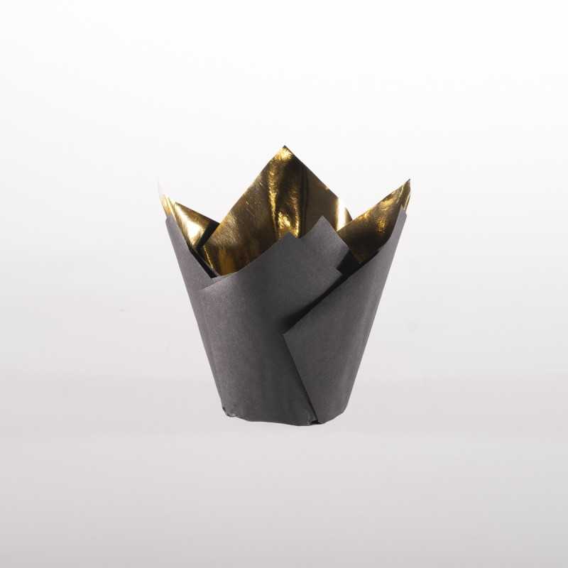 Forma cottura Tulicase Royal marrone oro Ø 50 mm H 80 mm forno | Crovegli