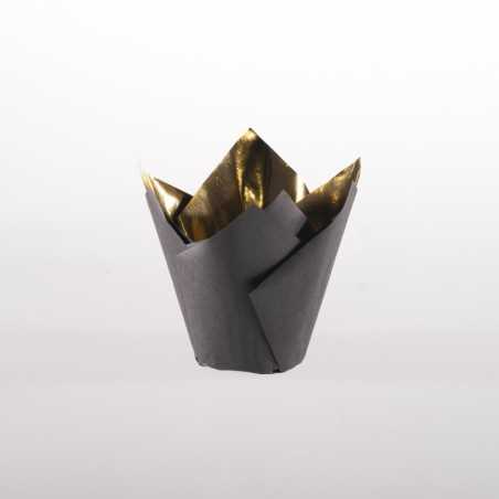 Forma cottura Tulicase Royal marrone oro Ø 50 mm H 80 mm forno | Crovegli