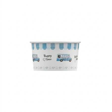 Coppetta gelato HappyVan azzurra 80 cc per gelato e yogurt soft | Crovegli