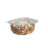 Vaschetta PET rettangolare 11,7x12,8 cm H 55 mm 375cc coperchio | Crovegli