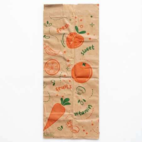 Sacchetto carta millerighe stampa frutta 15x30 cm | Crovegli