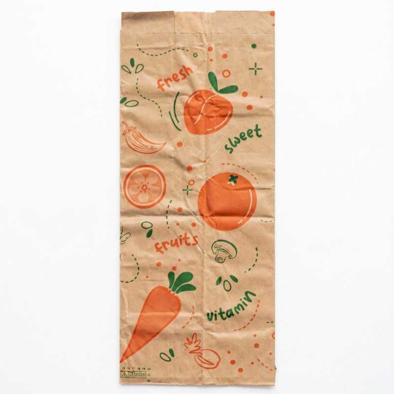 Sacchetto carta millerighe stampa frutta 17x36 cm | Crovegli