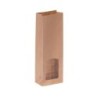 Sacchetto avana politenato termosaldabile finestra 10+6x29 cm | Crovegli