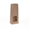 Sacchetto avana politenato termosaldabile finestra 13+8x34 cm | Crovegli