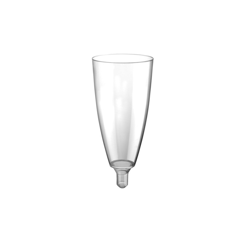 Bicchiere flute plastica senza gambo 120 ml | Crovegli