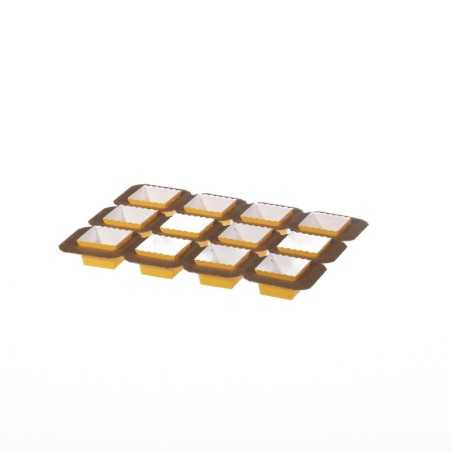 Teglia 12 stampini muffin cartoncino rigido 45×45 mm H 40 mm forno | Crovegli