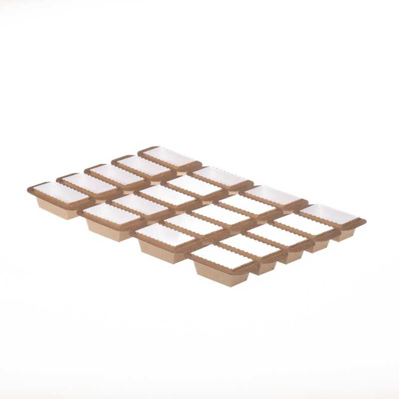 Teglia 20 stampi plumcake cartoncino rigido 40×80 mm H 40 mm | Crovegli