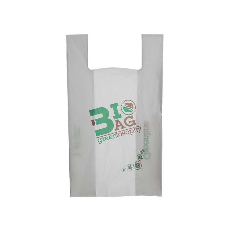 Shopper biodegradabile compostabile 40+20x70 cm 28 g trasporto merce | Crovegli