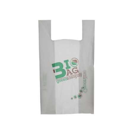 Shopper biodegradabile compostabile 40+20x70 cm 28 g trasporto merce | Crovegli