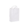 Borsa carta bianca manico piattino 18+7x25 cm | Crovegli