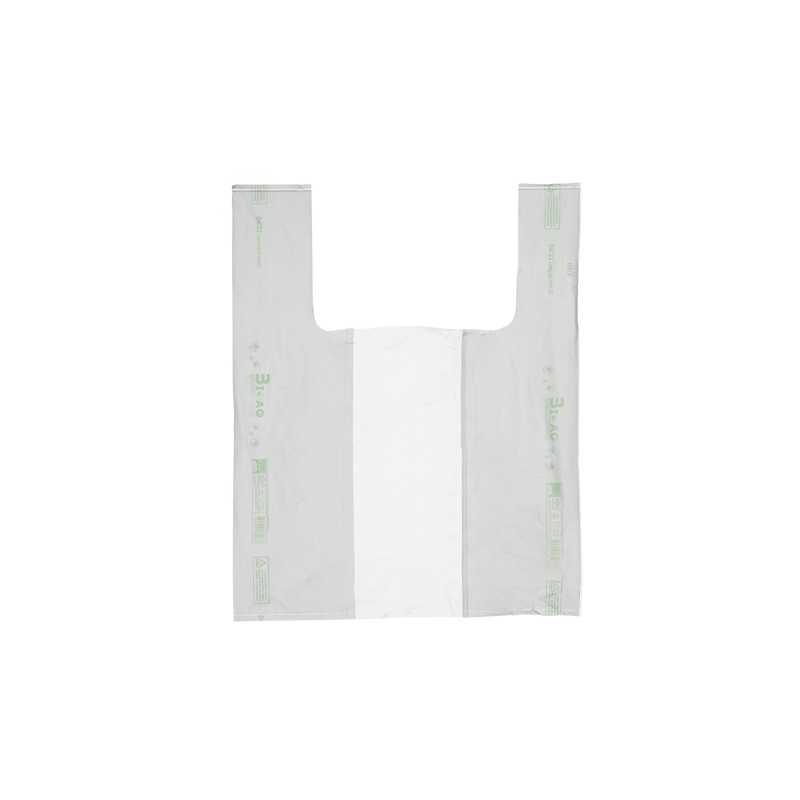Shopper biodegradabile compostabile cestino 40+32x55 cm 18 g vassoio n.8 | Crovegli