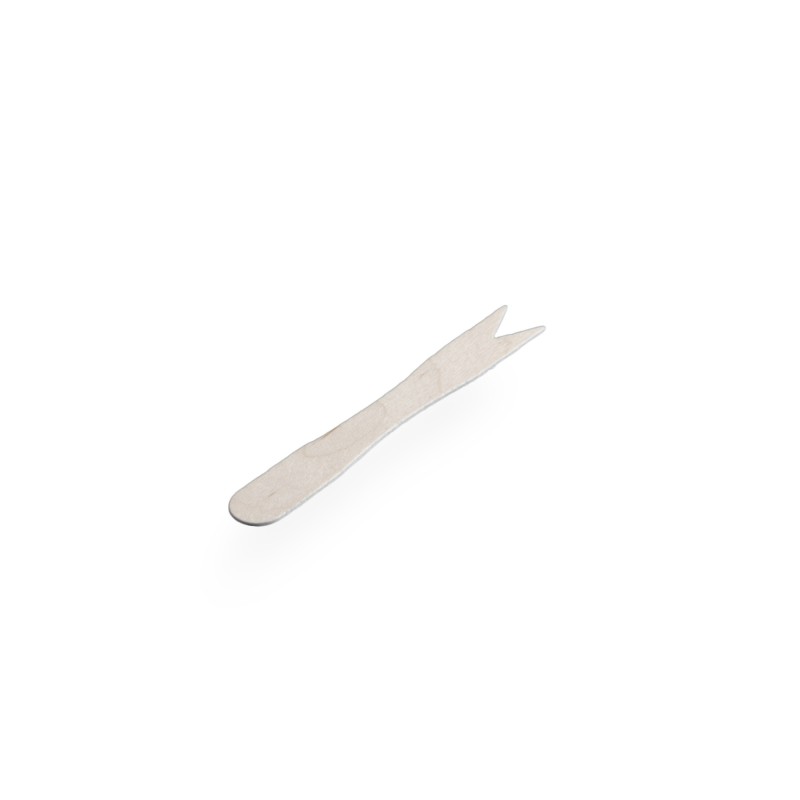 Forchettina finger food legno 2 punte 9 cm buffet catering | Crovegli