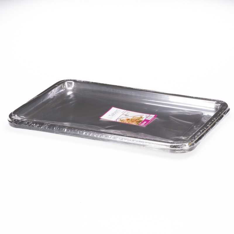 Vassoio ovale PET argento 55x30 cm | Crovegli