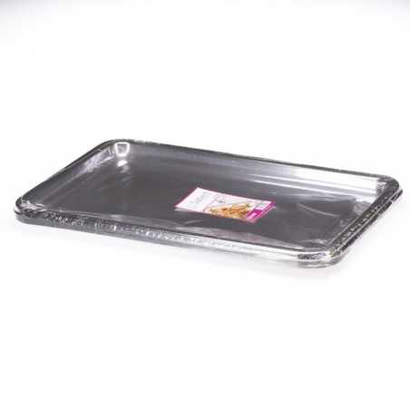 Vassoio ovale PET argento 55x30 cm | Crovegli