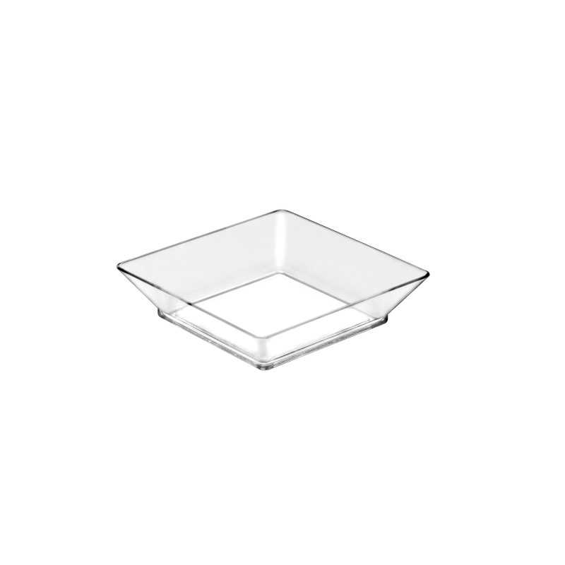 Piattino quadrato trasparente 6,5x6,5 cm finger food buffet | Crovegli