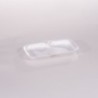 Vassoio polistirolo espanso 86 bianco non drenante 223x125 H21 mm per 2 hamburger | Crovegli