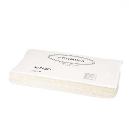 Tovaglia coprimacchia tissue spigato 100x100 cm champagne | Crovegli