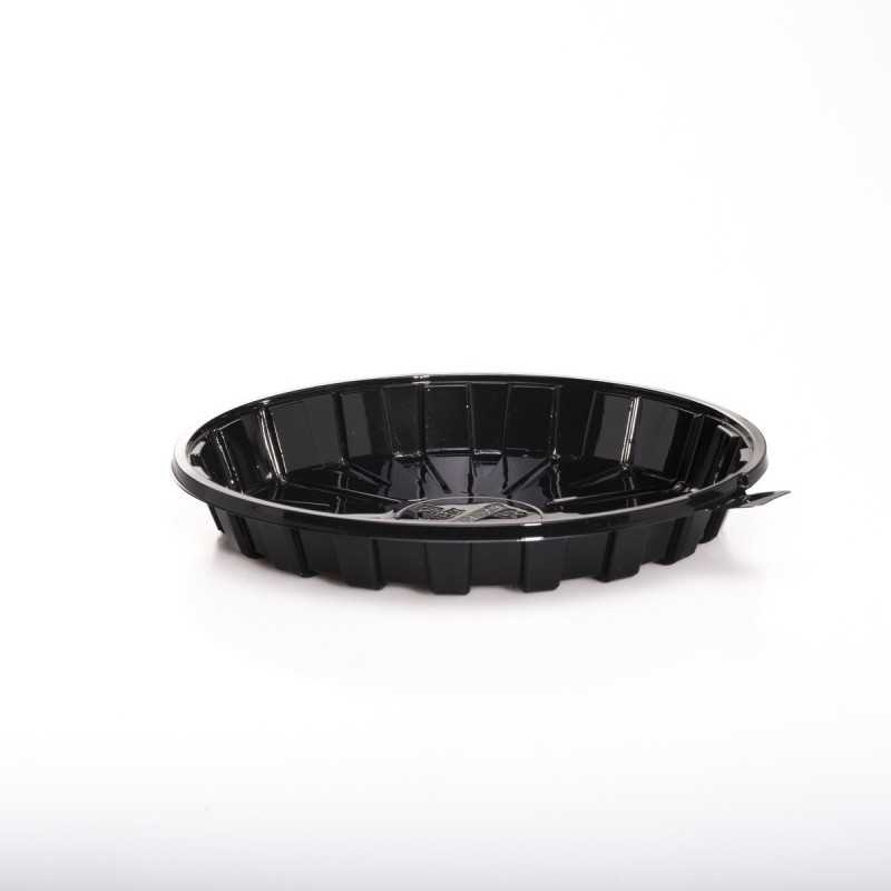 Vaschetta rotonda nera porta torta Ø 16 cm con coperchio | Crovegli