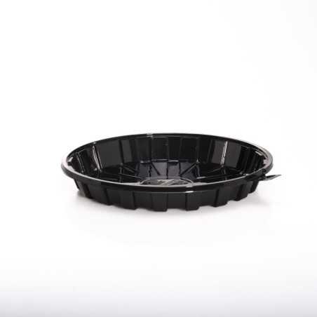 Vaschetta rotonda nera porta torta Ø 16 cm con coperchio | Crovegli
