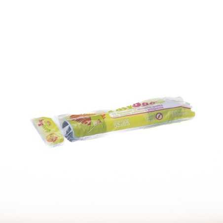 Sacchi pattumiera gialli profumati limone con maniglie a rotolo 55x65 cm | Crovegli