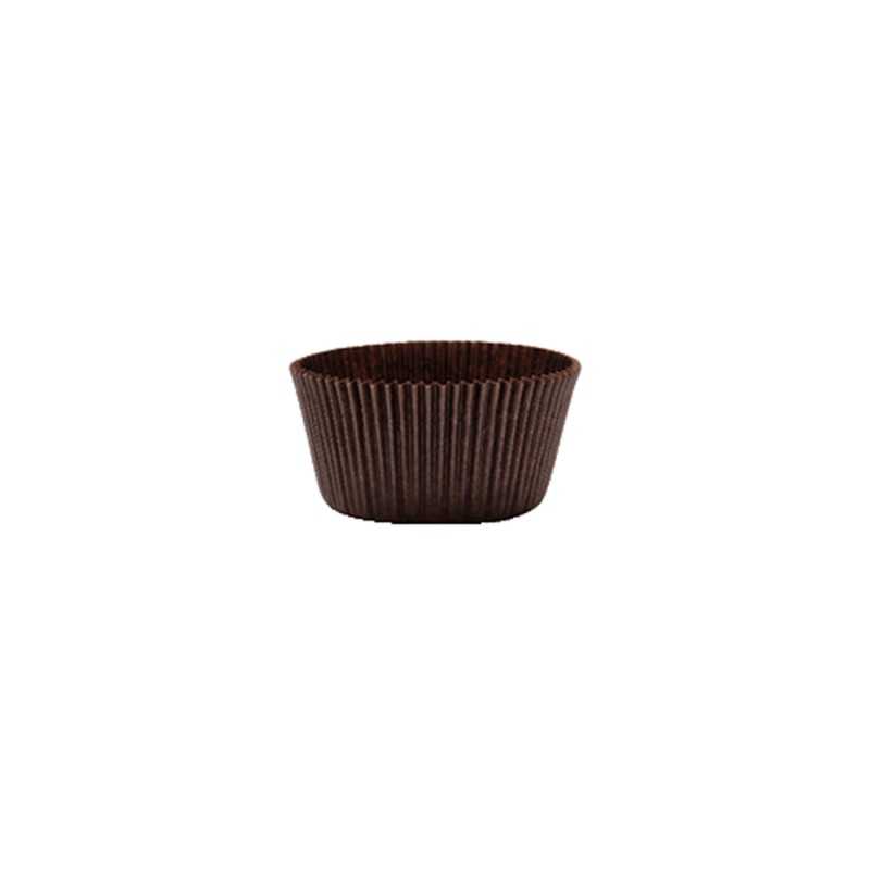 Pirottini rotondi N8 carta antiaderente marroni Ø55 H27,5 mm | Crovegli
