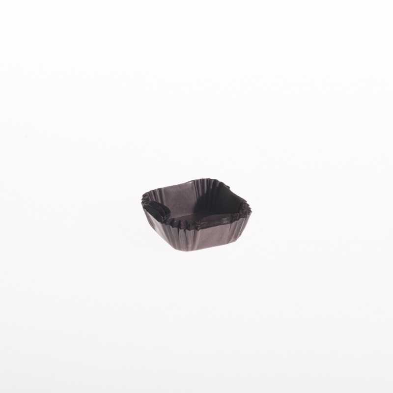 Pirottini quadrati 1Q carta antiaderente marroni 35x35 H16,5 mm | Crovegli