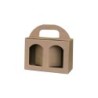 Cestello porta vasetti grandi kraft avana 2 vasetti 17x8x12 cm finestra apribile | Crovegli