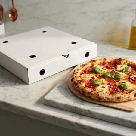 Scatola pizza cartone bianco 30x30 H5 cm | Crovegli