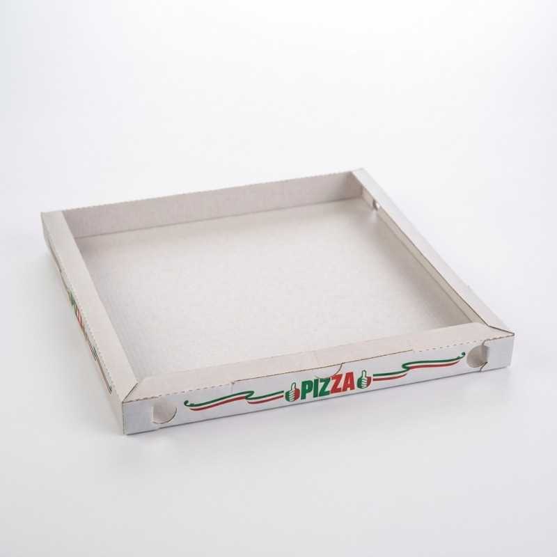 Scatola cubo pizza cartone bianco 36x36 cm | Crovegli