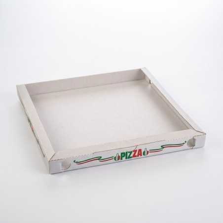 Scatola cubo pizza cartone bianco 36x36 cm | Crovegli