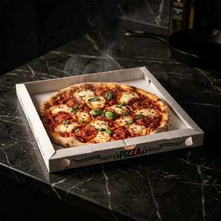 Scatola cubo pizza cartone bianco 36x36 cm | Crovegli