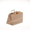 Borsa avana manico piatto take-away 32+20x23 cm | Crovegli