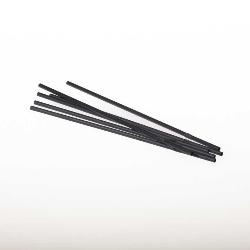 Cannucce pieghevoli nere bio PLA 24 cm diam. 8 mm | Crovegli