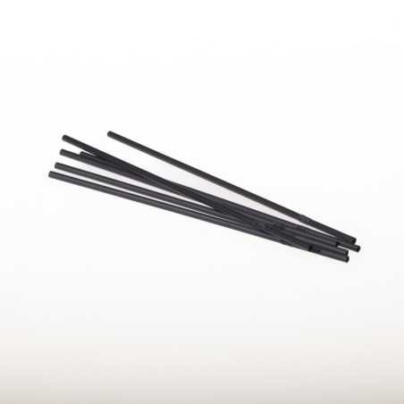 Cannucce pieghevoli nere bio PLA 24 cm diam. 8 mm | Crovegli