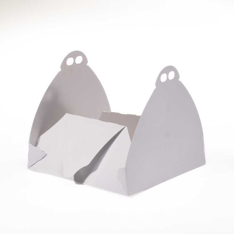 Scatola torta quadrata bianco Vitrè 17x17x7 cm | Crovegli