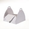 Scatola torta quadrata bianco Vitrè 17x17x7 cm | Crovegli