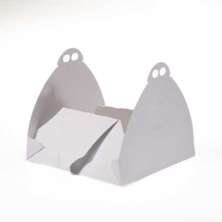 Scatola torta quadrata bianco Vitrè 19x19x7 cm | Crovegli