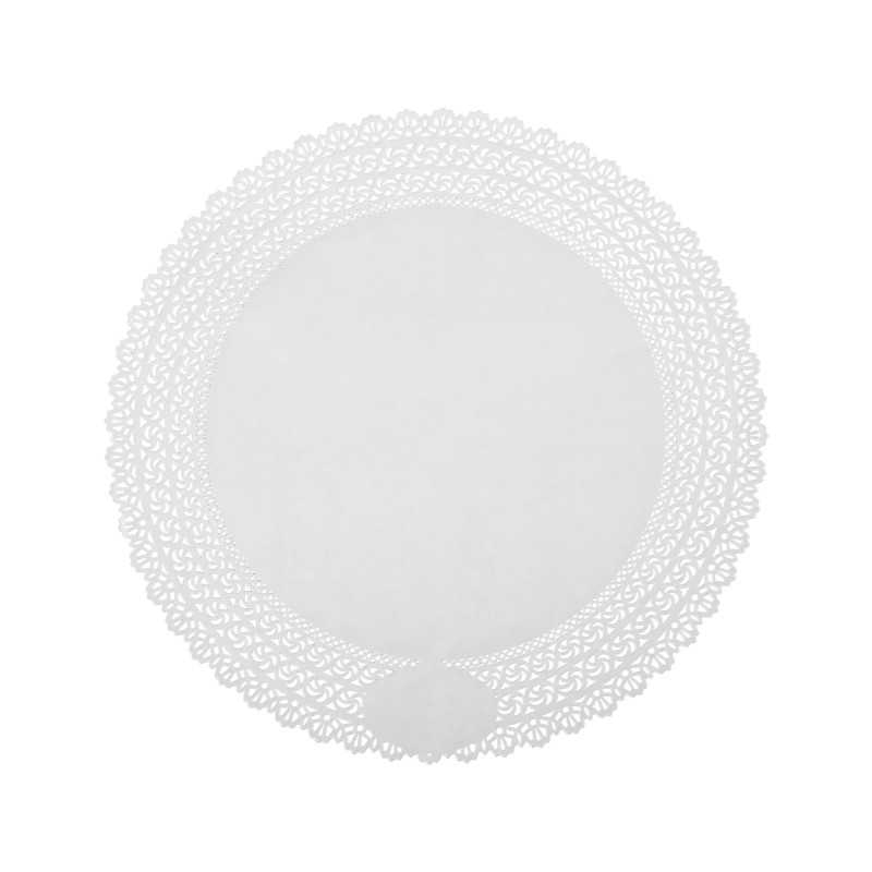 Pizzo centrino rotondo cellulosa bianca Ø 30 cm sottotorta | Crovegli