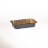 Contenitore alluminio laccato nero/oro 2 porzioni | Crovegli