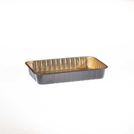 Contenitore alluminio laccato nero/oro 6 porzioni | Crovegli