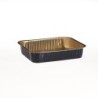 Contenitore alluminio laccato nero/oro 8 porzioni | Crovegli