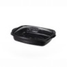 Vaschetta PP nera Marmipack 900cc 16x23 cm microonde coperchio | Crovegli