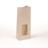 Sacchetto avana antigrasso finestra 14+9x36 cm non saldabile | Crovegli