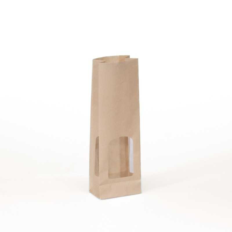 Sacchetto avana antigrasso finestra 10+6x30 cm non saldabile | Crovegli
