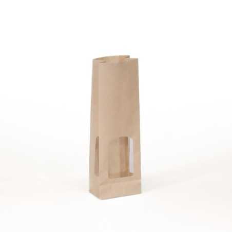 Sacchetto avana antigrasso finestra 10+6x30 cm non saldabile | Crovegli
