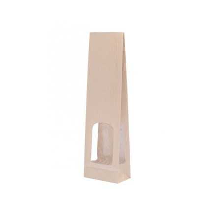Sacchetto avana millerighe antigrasso finestra 10+6x30 cm non saldabile | Crovegli