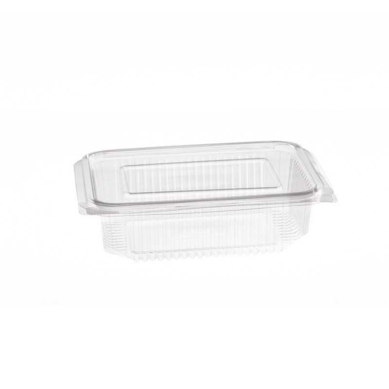 Vaschetta PET rettangolare 19x14,8 cm H 55 mm 750cc coperchio | Crovegli