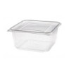 Vaschetta PET rettangolare 19x19,3 cm H 90 mm 2000cc coperchio | Crovegli